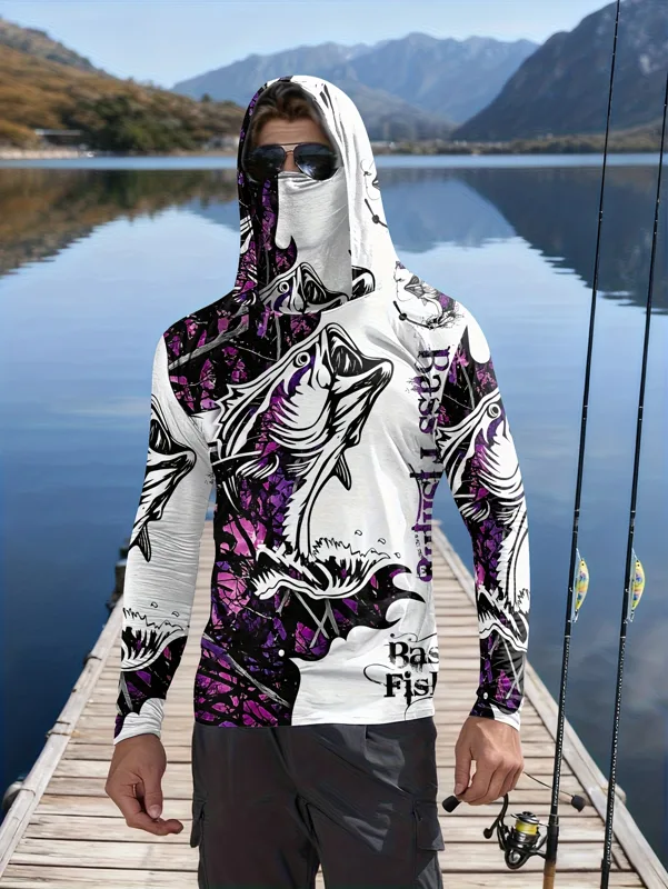 Hunting Outdoor - Fishing hooded sweatshirt for men long-sleeved