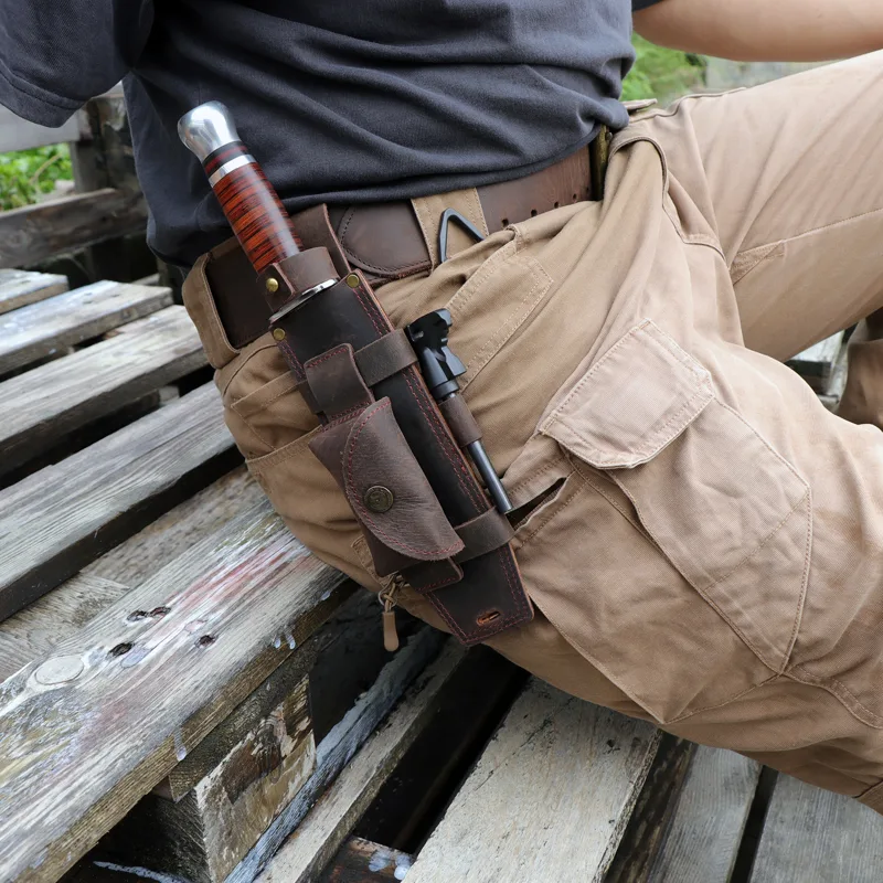 Knife Hunting Fixed Blade - Tourbon Camping Leather Knife Sheath Hunting