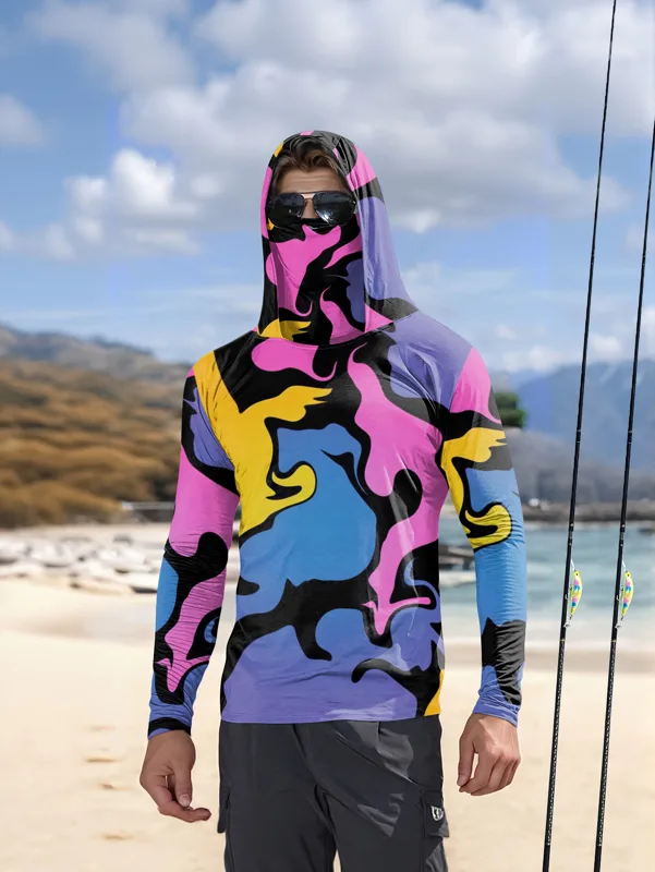 Hunting Outdoor - Fishing hooded sweatshirt men's long-sleeved sun