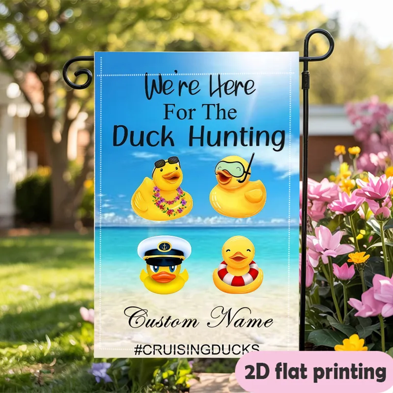 Hunting Outdoor - Garden Flag Custom Name Duck Hunting