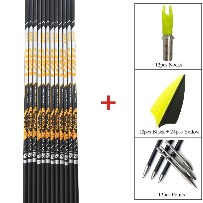 Arrow Carbon Shaft - 12pcs DIY Archery ID 4.2mm Spine