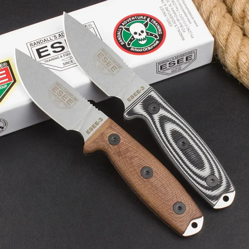 Knife Hunting Fixed Blade - Fixed Blade Knife ESEE-3 Rowen 9Cr18Mov