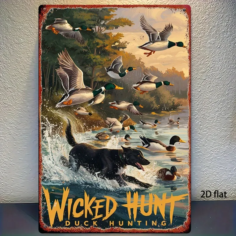 Wildman Hunting & Outdoor Vanderbijlpark - 2D Flat Vintage Hunting Duck Metal
