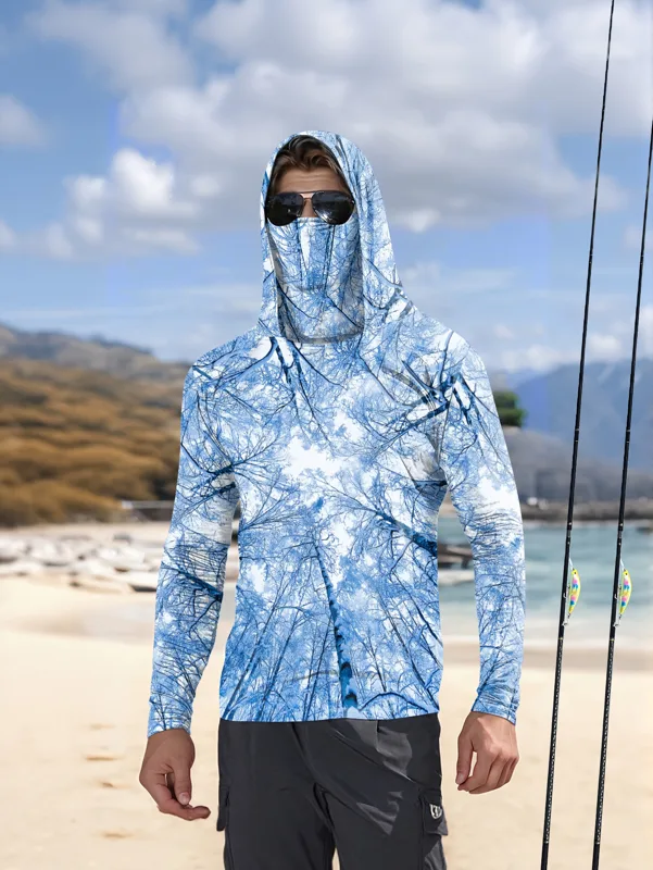Hunting Outdoor - Fishing hooded sweatshirt men's long-sleeved sun