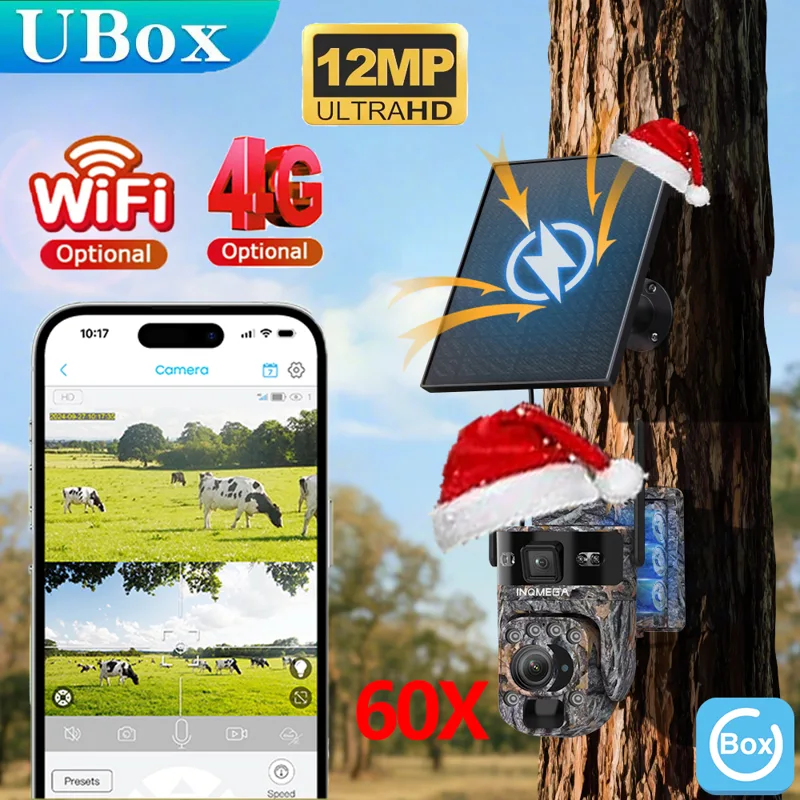 Outdoor Hunting Camera Wireless - INQMEGA 6K 12MP 4G Solar Hunting