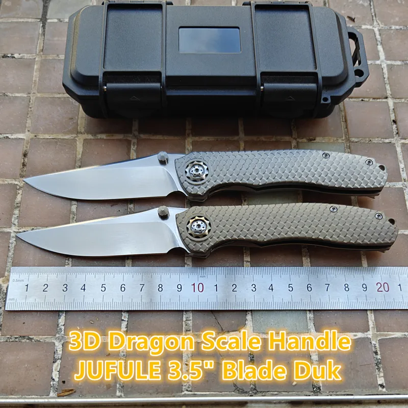 Knife Hunting Fixed Blade - JUFULE New DUK Dragon Scale Contoured
