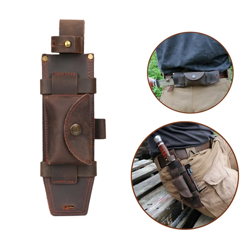 Tourbon Camping Leather Knife  - Knife Hunting Fixed Blade review and price