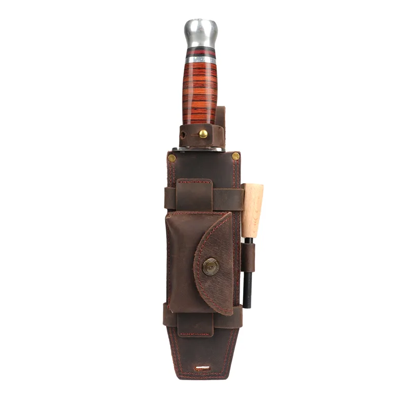 Tourbon Camping Leather Knife  - Knife Hunting Fixed Blade review and price
