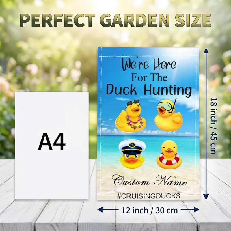 Garden Flag Custom Name Duck H - Hunting Outdoor review and price