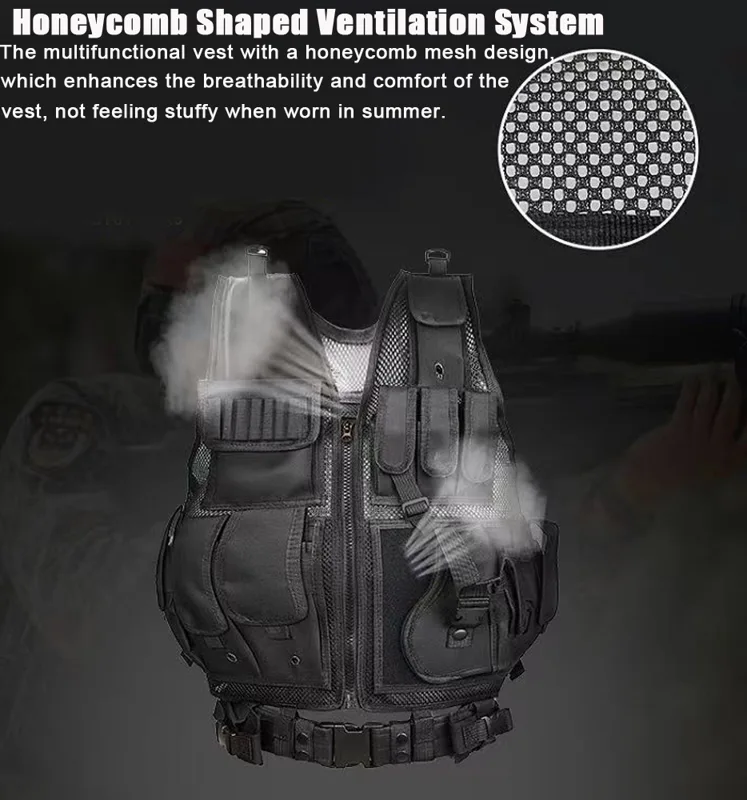 Adjustable Molle Tactical Vest - Hunting Outdoor Jacket review and price