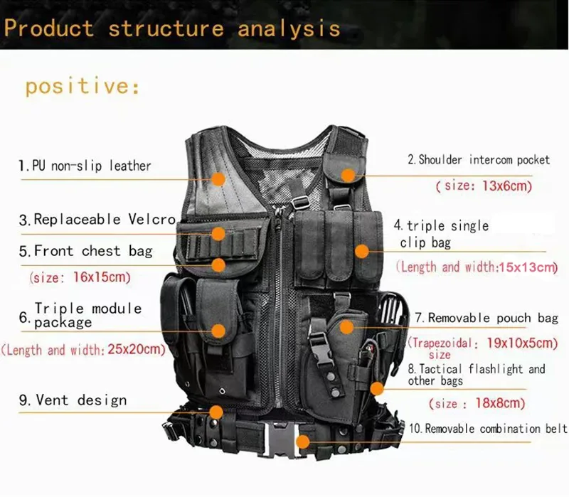 Adjustable Molle Tactical Vest - Hunting Outdoor Jacket review and price