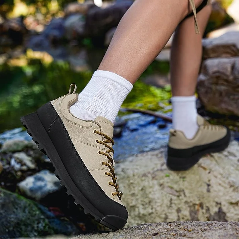 Trendy Leather Shoes Hiking Me - Hunting Outdoor Brand review and price