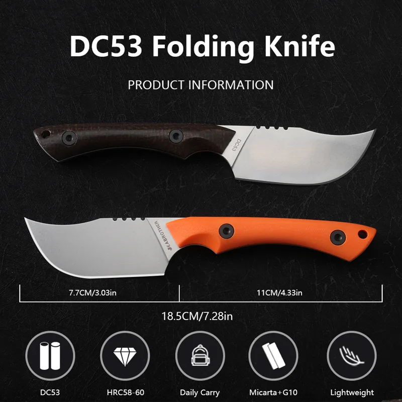 JEABROTHER DC53 Blade Knife G1 - Knife Hunting Fixed Blade review and price