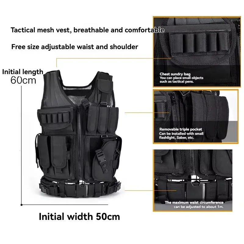 Adjustable Breathable Grid Tac - Hunting Outdoor Jacket review and price