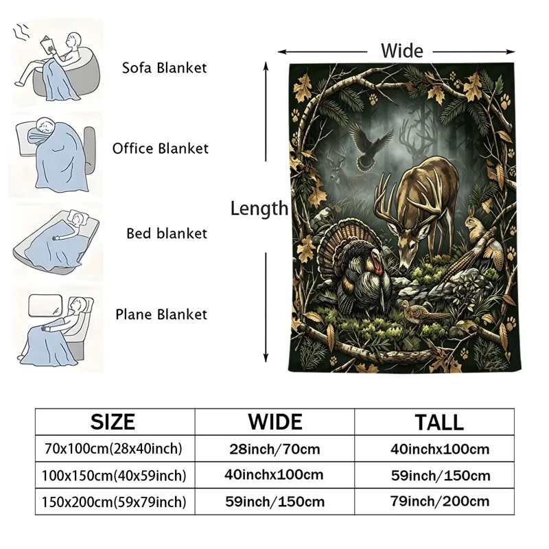 Vintage Woodland Animal Throw  - Wildman Hunting & Outdoor Vanderbijlpark review and price