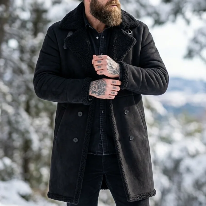 Men's Faux Suede Fur Lined Win - Outdoor Hunting Coat review and price