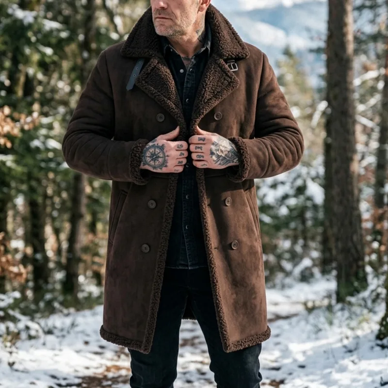 Men's Faux Suede Fur Lined Win - Outdoor Hunting Coat review and price