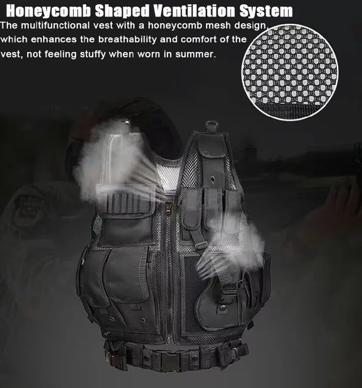 Adjustable Molle Tactical Vest - Hunting Outdoor Jacket review and price