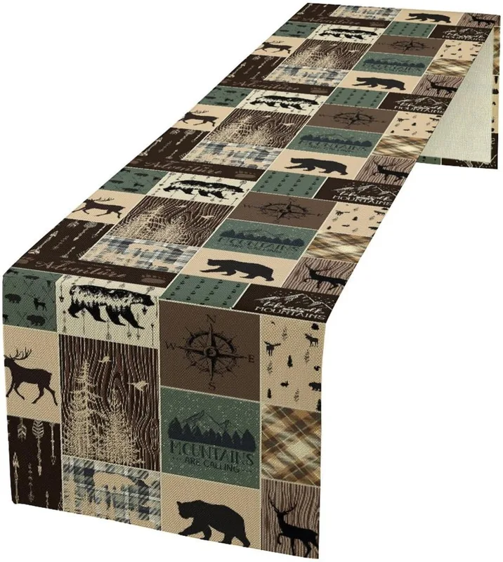 Rustic Farmhouse Deer Bear Tab - Outdoor Hunting News review and price
